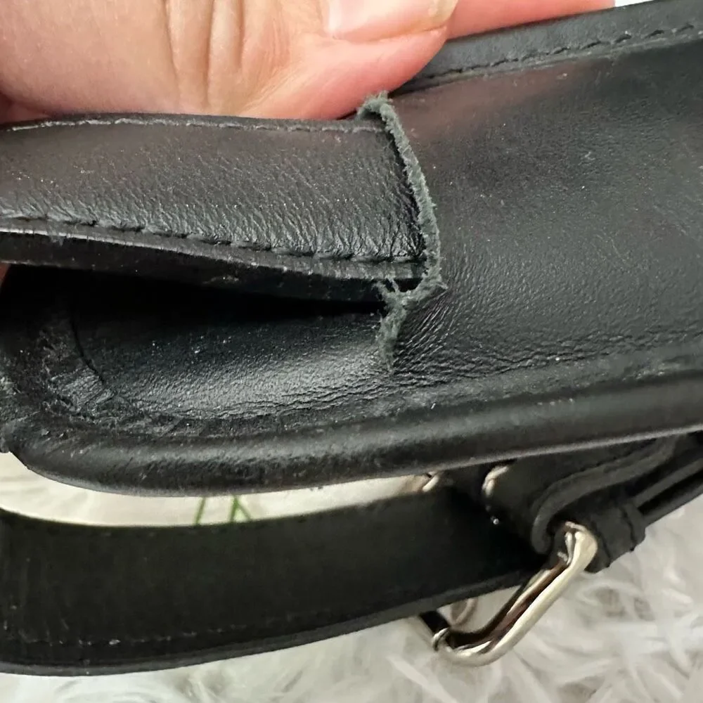 Levenger Black Leather 16” Slim Organizer Briefcase‎ Shoulder Hand Bag